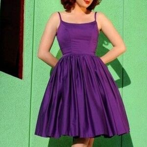 Pinup Couture Purple Jenny swing dress PUG XL